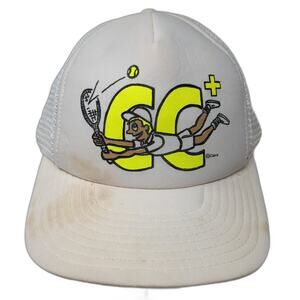 Sportcap Snapback Trucker Hat White One Size Adjustable Mesh Back Printed